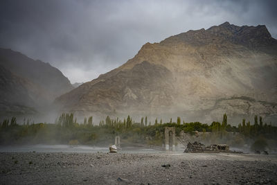 Panoramic view of land against sky