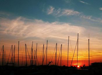 Scenic view of dramatic sky during sunset