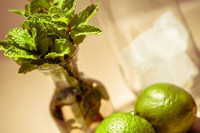 Close-up of fruits on table