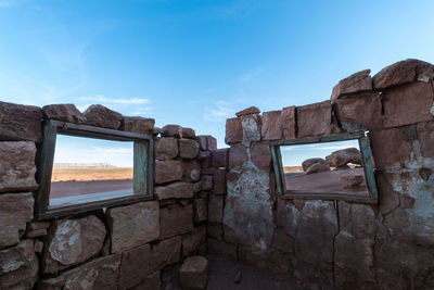 Old ruins against sky on the dwellers near page, arizona