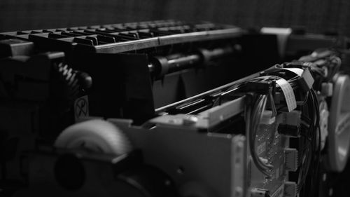 Close-up of piano keys