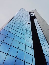 Low angle view of office building against sky