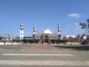 View of building against blue sky