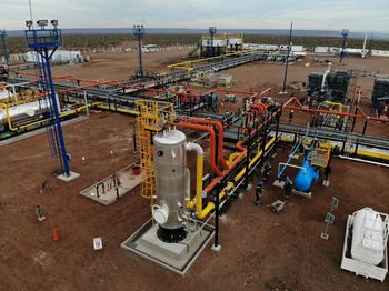 High angle view of industry at construction site