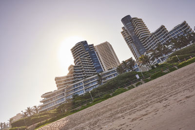 Low angle view of buildings against sky