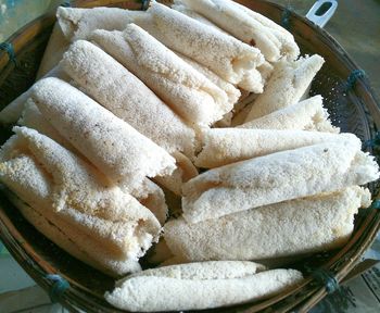 Close-up of bread in plate