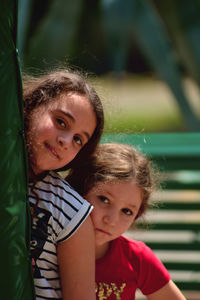 Portrait of mother and daughter