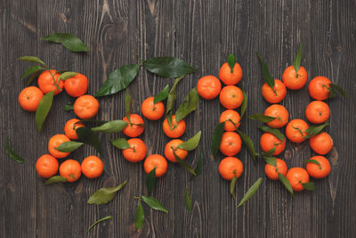 High angle view of fruits on table