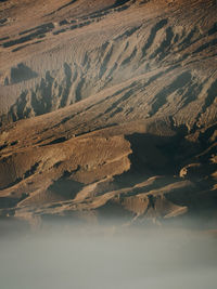 Aerial view of arid landscape