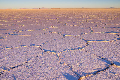 Aerial view of desert land