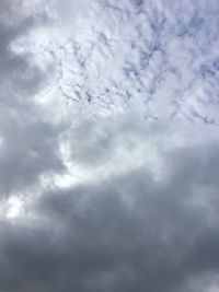 Low angle view of clouds in sky