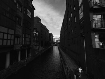 Narrow alley amidst buildings in city