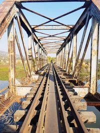 Railway bridge against sky