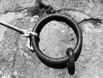 Close-up high angle view of pipe