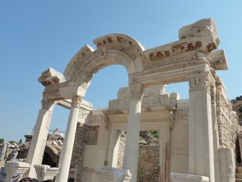 Low angle view of coliseum