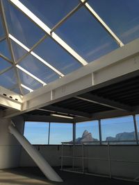 Low angle view of built structure against blue sky