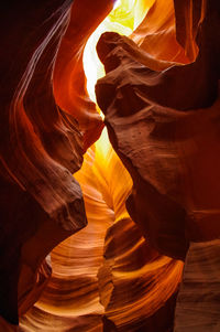 Low angle view of rock formation