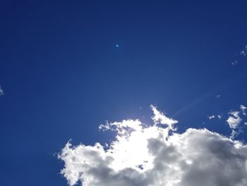 Low angle view of blue sky