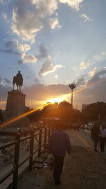 View of landscape at sunset