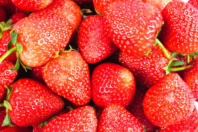 Full frame shot of strawberries