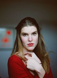 Close-up portrait of young woman