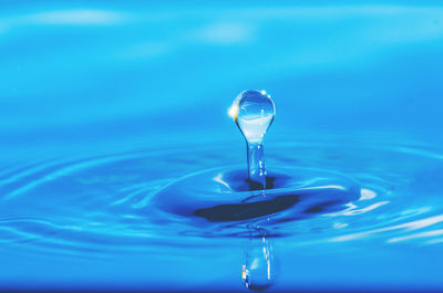 Close-up of water splashing in swimming pool