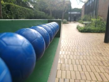 Close-up of blue water on tree