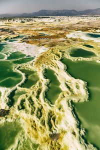 Aerial view of land and sea