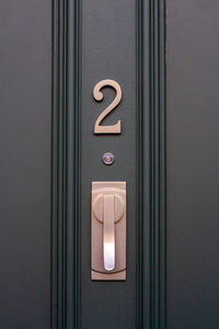 Close-up of closed door