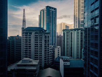 View of skyscrapers in city