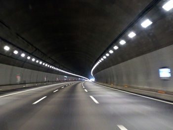 Empty illuminated tunnel