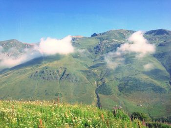 Scenic view of mountains