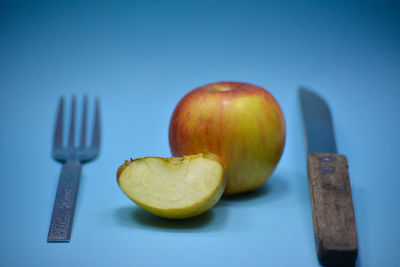 Close-up of apple on table