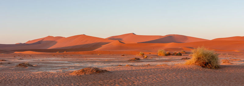 Scenic view of desert against sky