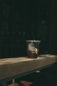 Close-up of drink on table