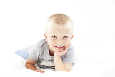 Smiling boy, studio shot