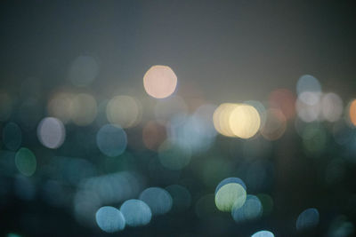 Defocused image of illuminated lights