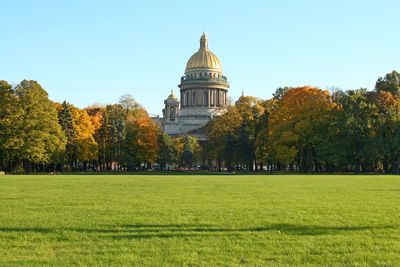 St. isaac's cathedral in st. petersburg in autumn.