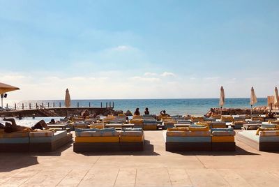 Scenic view of sea against sky in beirut