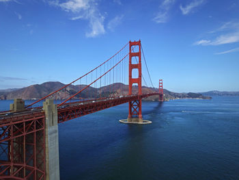 Golden gate bridge against sky