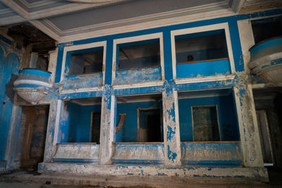 Low angle view of abandoned building