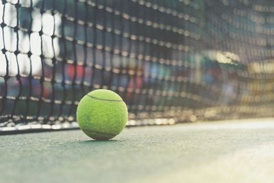 Close-up of tennis ball