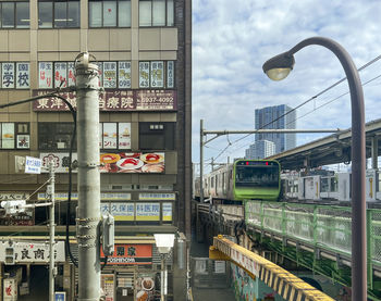 Low angle view of traffic in city