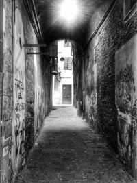 Empty corridor of building