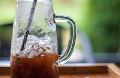 Close-up of drink on table
