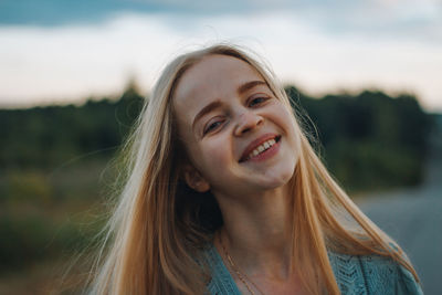 Portrait of a smiling young woman