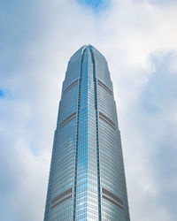 Low angle view of modern building against sky