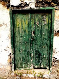 Close-up of old door