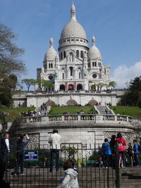 Low angle view of temple against sky
