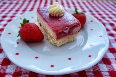 Close-up of dessert in plate